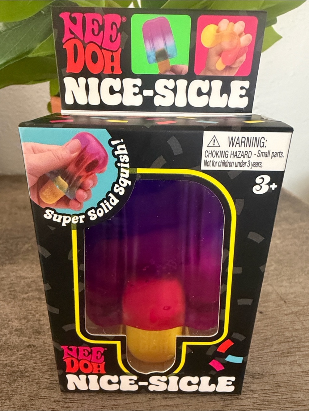 Nice-Sicle Popsicle Squishy Toy - Purple & Yellow